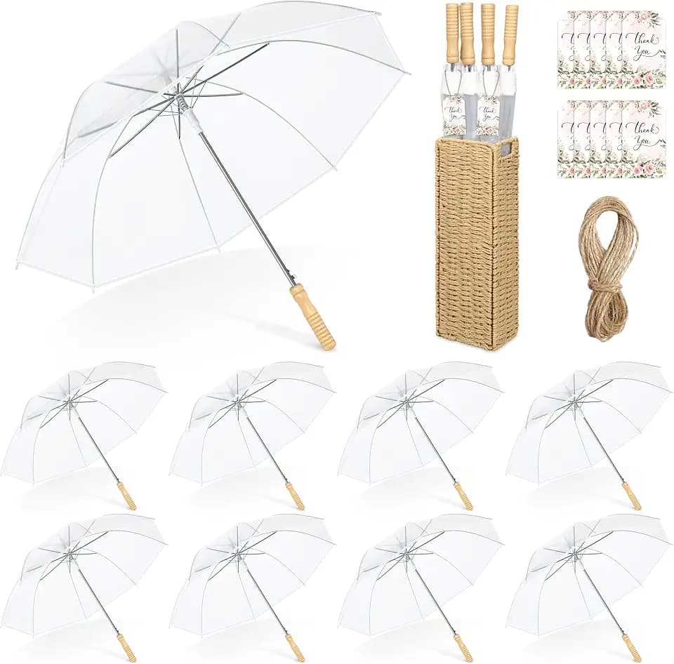 Aodaer Wedding Umbrella Bulk with Foldable Storage Box Auto Open Foldable Umbrellas Windproof Travel Umbrella for Outdoor Activities, Wedding Anniversary Photography