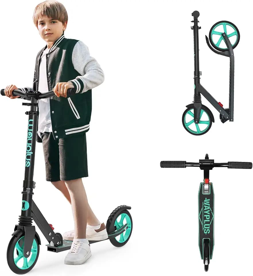 WAYPLUS Kick Scooter for Ages 6+,Kid,Teens & Adults.8 Big Wheels,240lb