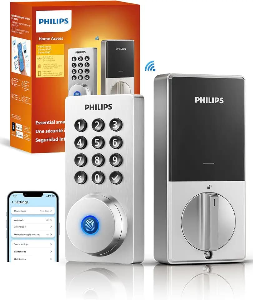 Philips Wi-Fi Smart Deadbolt Lock, Keyless Entry Door Locks for Front Door