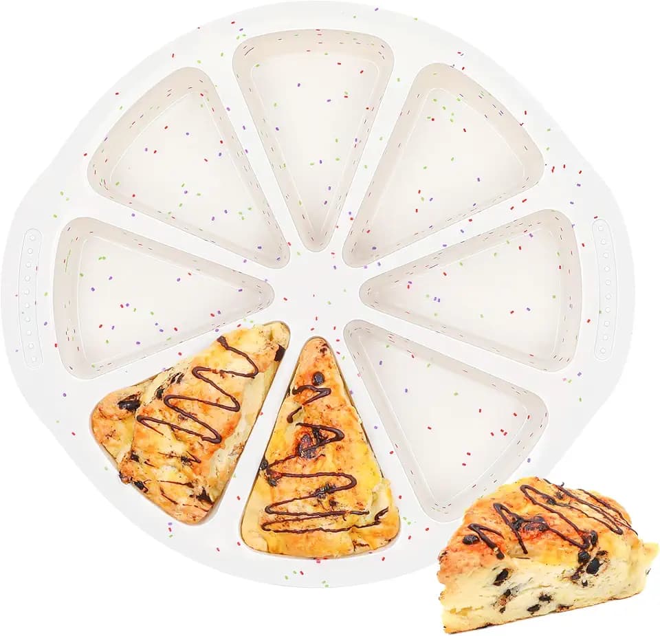 Silicone Scone Pan with Metal Reinforced Frame, Non-Stick