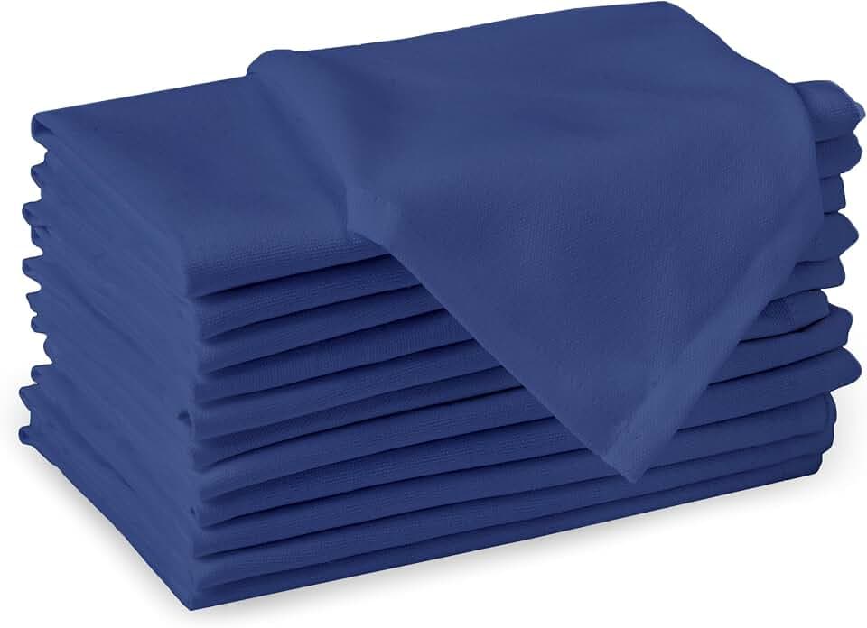 Encasa XO Cloth Napkins, Washable, Reusable Cotton 17"x17"