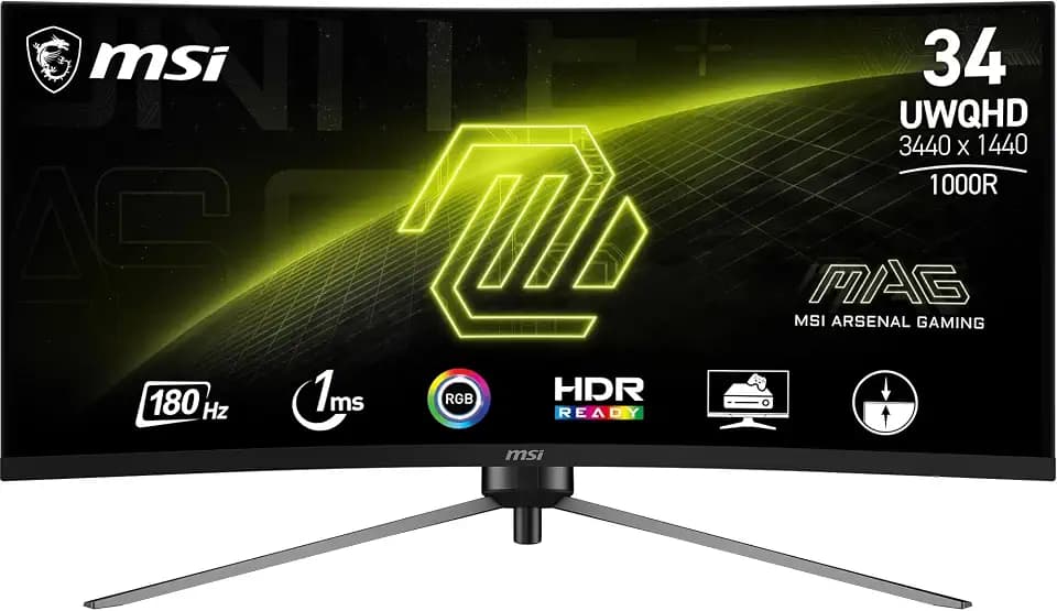 "monitor Da Gioco Curvo - Msi - 34"" - Uwqhd - 180hz - Pannello Va - 1ms - Mag 345cqr"