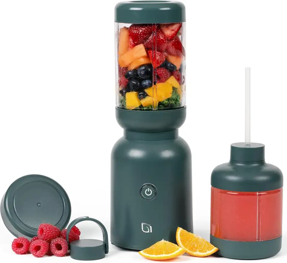 WILLOW Eco Series Warrior Blender, Compact Personal Blender for Smoothies, Shakes & Ice Crushing, One-Button-Operation Smoothie Maker, 600 Watt Base, Includes 30 OZ Cup + To-Go Cup with 2 Lids