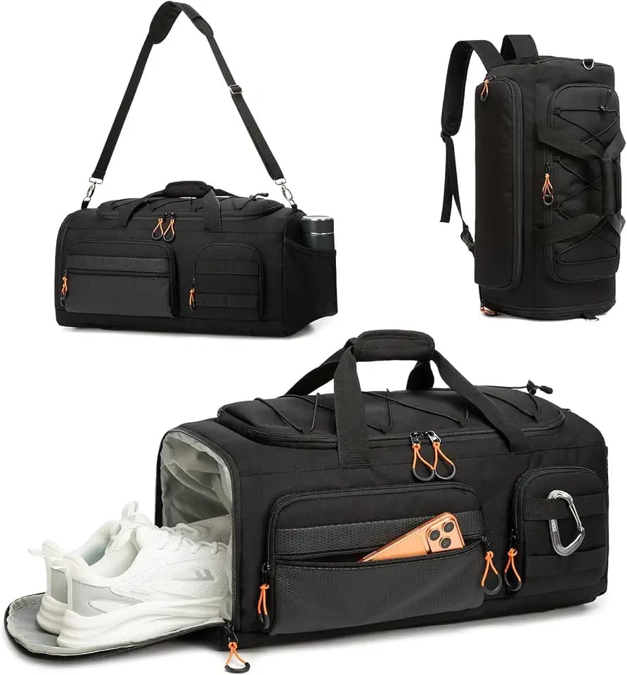 Searock 45L Gym Bag for Men, 3-In-1 Duffle Bag Backpack for Travel