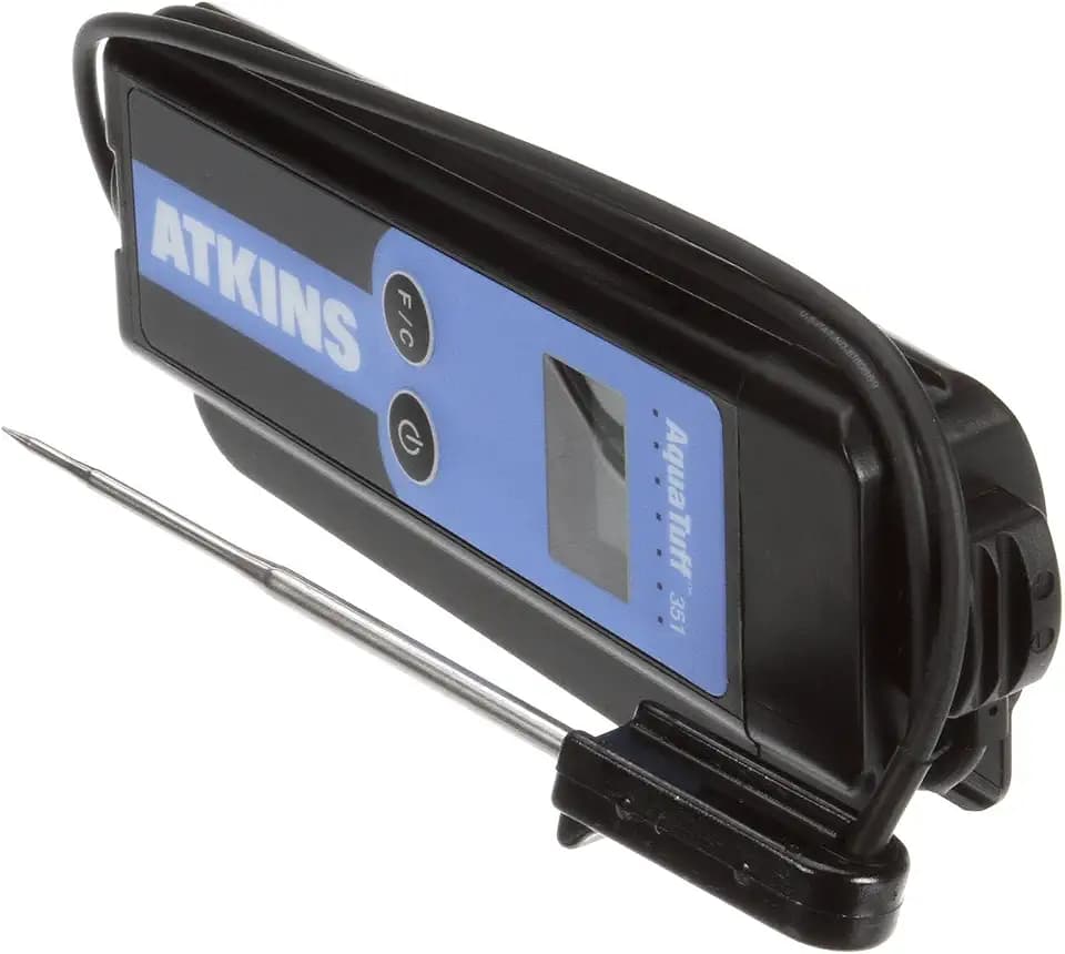 Cooper-Atkins 35132 AquaTuff Waterproof Thermocouple Thermometer with Wrap and Stow DuraNeedle Probe, -100°F to 500°F Temperature Range