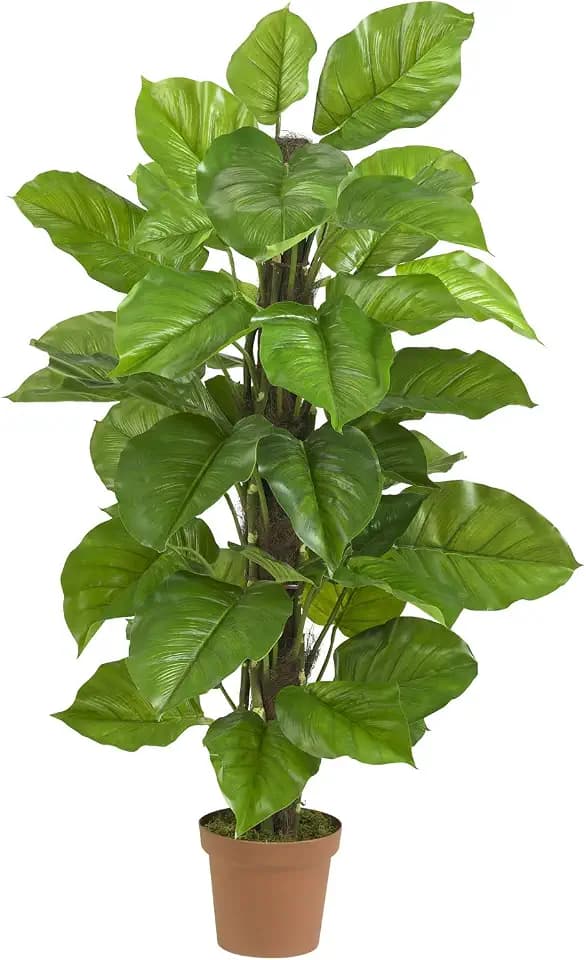Nearly Natural 6583 Large Leaf Philodendron Decorative Silk Plant, 52-Inch, Green