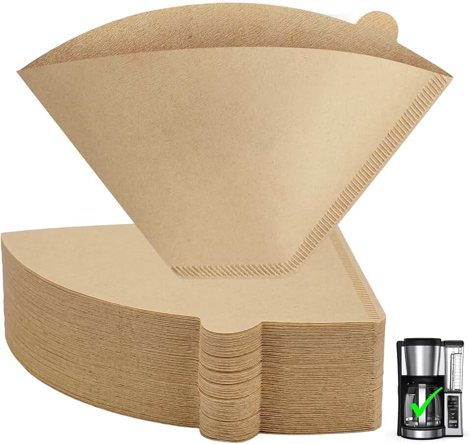 Clinuse 200Pcs #4 Cone Coffee Filters 8-12 Cup Compatible with Ninja Maker