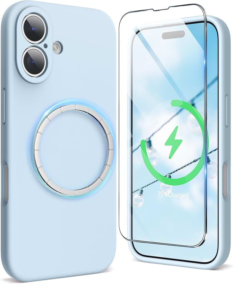 SURPHY Magnetische hülle für iPhone 16 Plus mit Silikon Kameraschutz