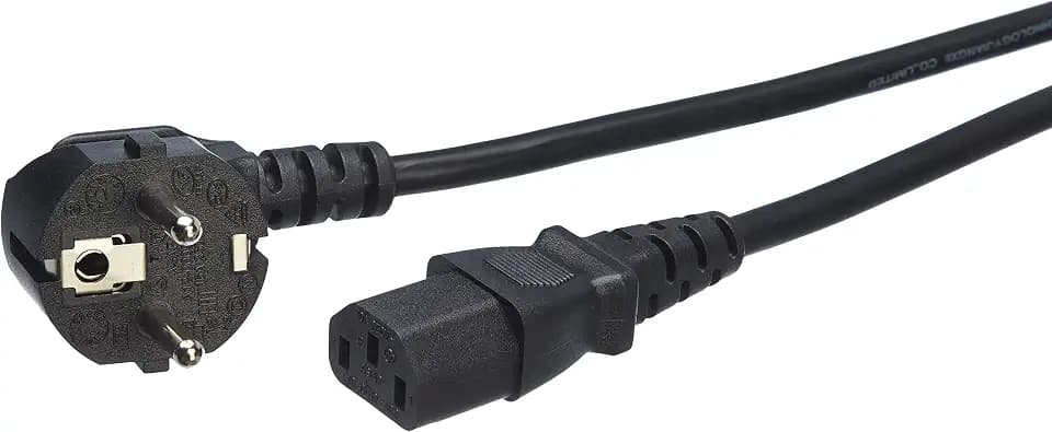 Amazon Basics Netzkabel - 0,9 m , Schwarz, Buchse auf Stecker