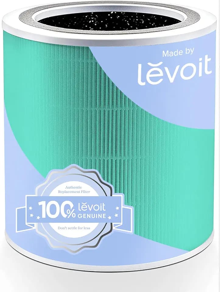 Levoit Genuine Core 400S-P Air Purifier Toxin Absorber Replacement Filter HEPA Sleep Mode, High-Efficiency Activated Carbon, Removes Odor, Pollen, Smoke,Dust,Pet Hair, Core 400S-RF-TX,Green,1 Pack
