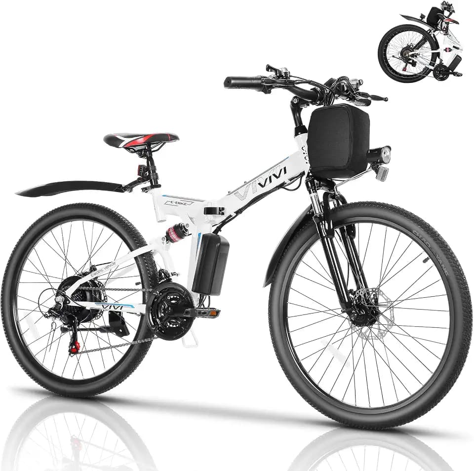 Vivi M026TGB Electric Bike for Adults 26" Folding Electric Bike