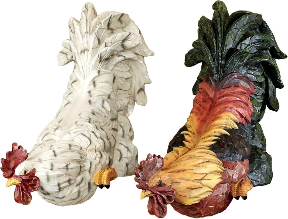 Touch of Class Content Rooster Shelf Sitters, Set of Two