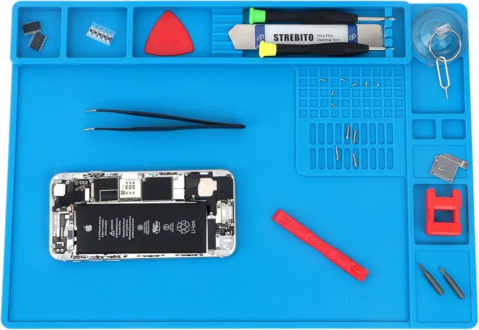 STREBITO Soldering Mat Electronics Repair Mat, Silicone Work Mat 13.8"x9.9"