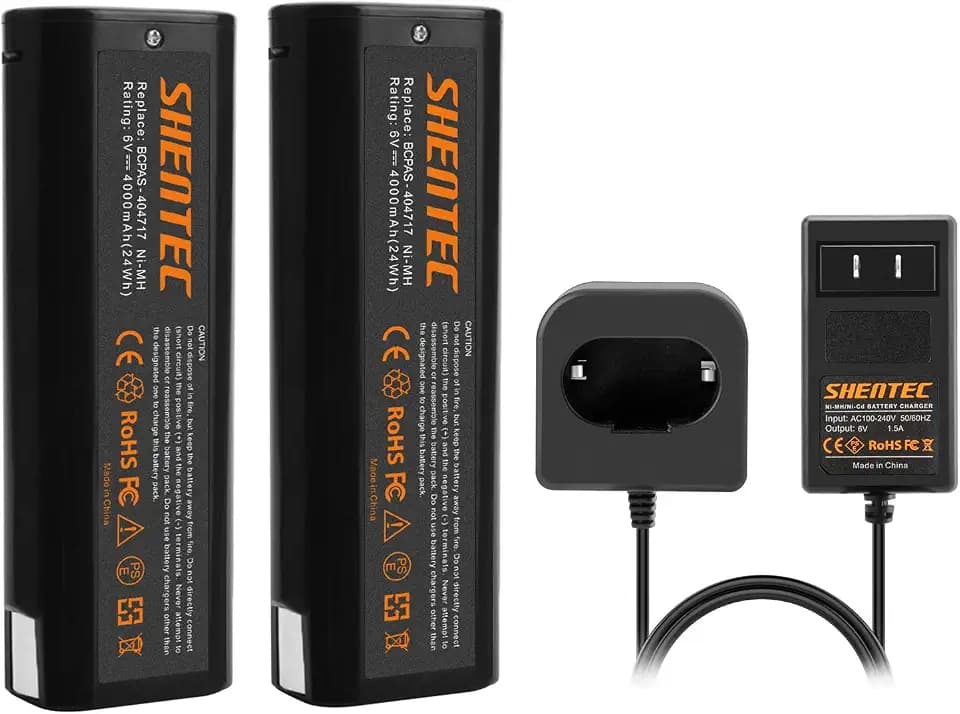 Shentec 2 Pack 4.0Ah 6V Ni-Mh Battery Compatible with Paslode 404717