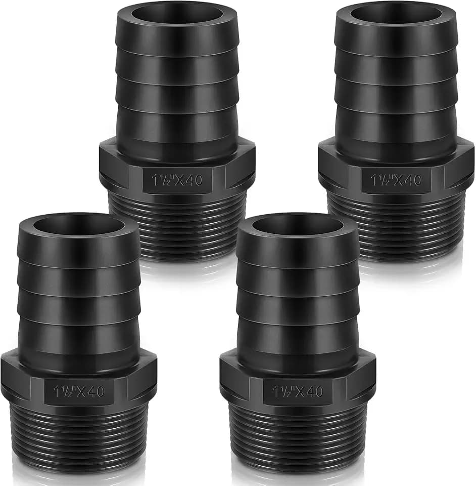 2 Pcs Pool PVC Tube Fitting Barbed Hose Fittings Adapter