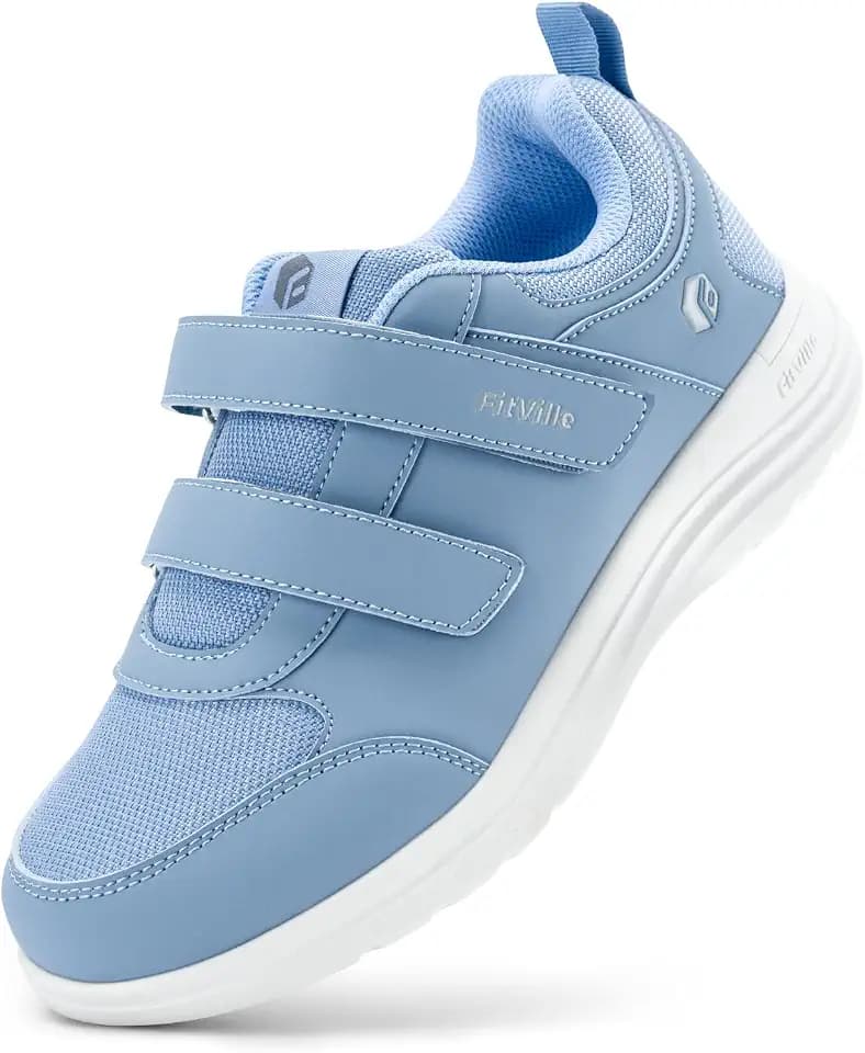 FitVille Diabetic Shoes for Women Wide Width Lightweight Comfortable Extra Wide Walking Shoes Women’s Diabetic Shoes with Adjustable Strap