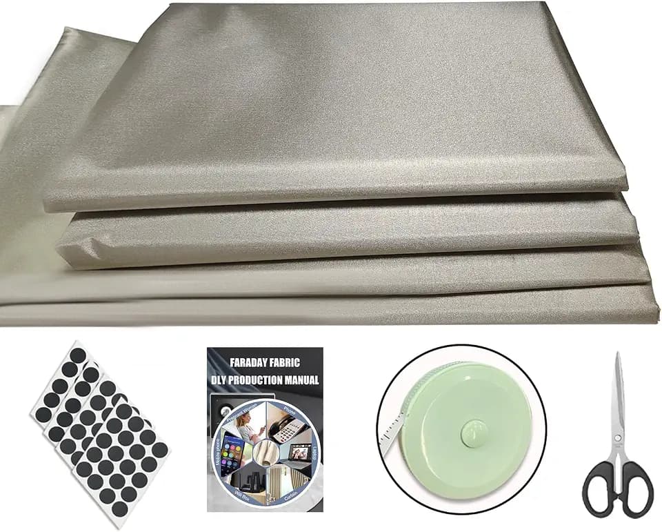 Faraday Fabric 43" W×118" L(Big 3 Yards) Faraday Military Grade Conductive Material, Faraday Blanket