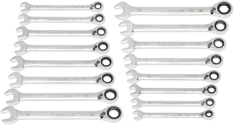 GEARWRENCH 16 Piece 90T Metric Reversible Ratcheting Wrench Set | 86629