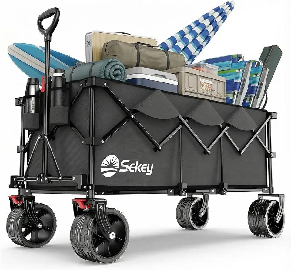 Sekey XXXL 4013 verlängerter Bollerwagen Faltbar 300L 200KG All-Terrain