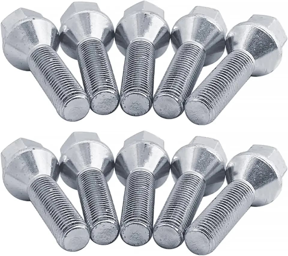 SIMONI RACING Set mit 10 Schrauben, 17 M12 x 1,25, Länge 22 mm, konischer Kopf, stahl