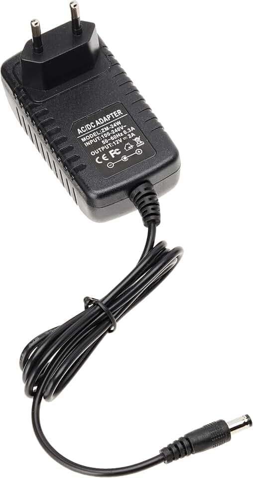 LEYF Universal Netzteil 12V DC 2A, AC 100-240V 50/60Hz, Adapter, steckernetzteil, netzadapter 90 cm Kabellänge (5.5 – 2.5 mm Klinkenstecker) Kompatibel mit TV-Box, LED-Streifen, Router, Kamera