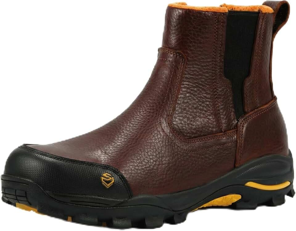 SUREWAY Men's 6 Inch Slip On Work Boots