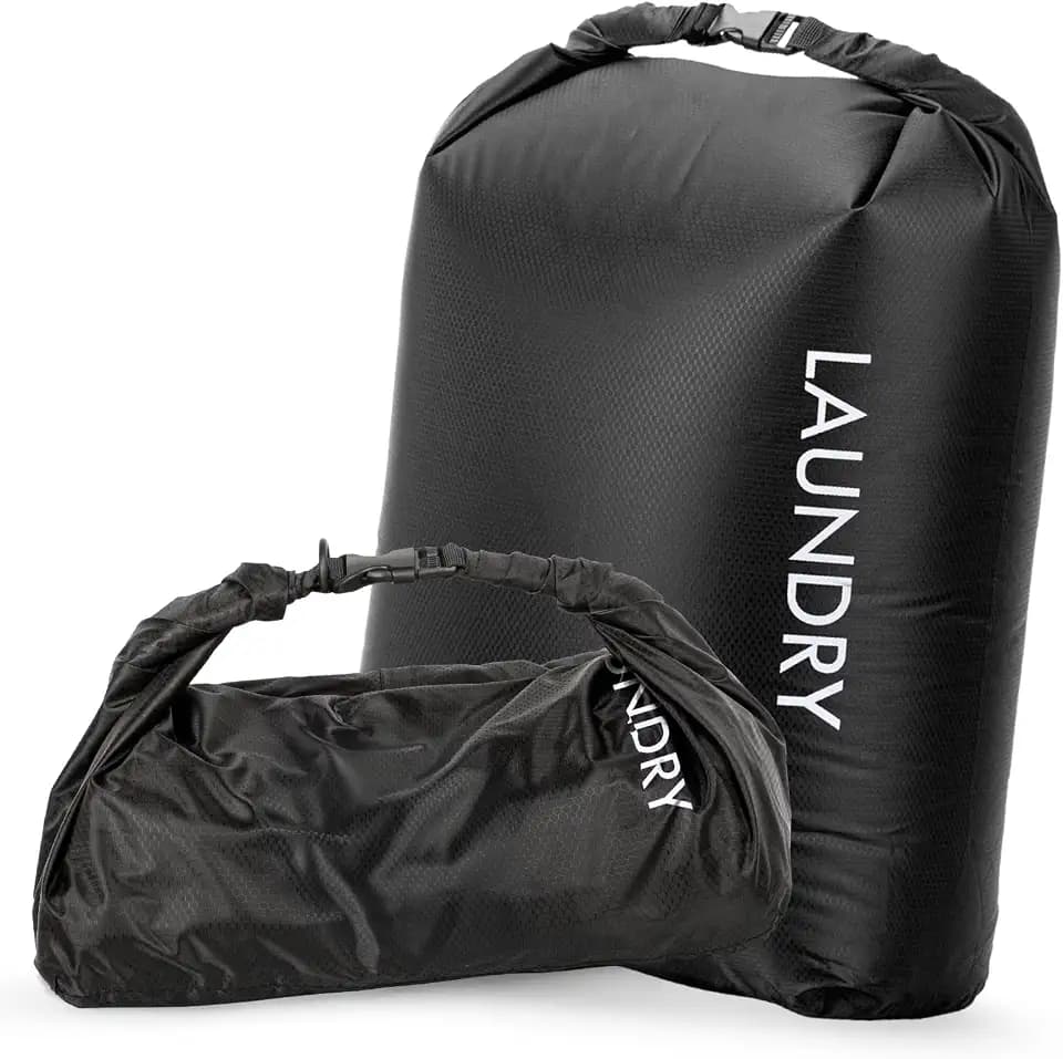 Compression Travel Laundry Bag for Dirty Clothes, Pump-Free Laundry Bag