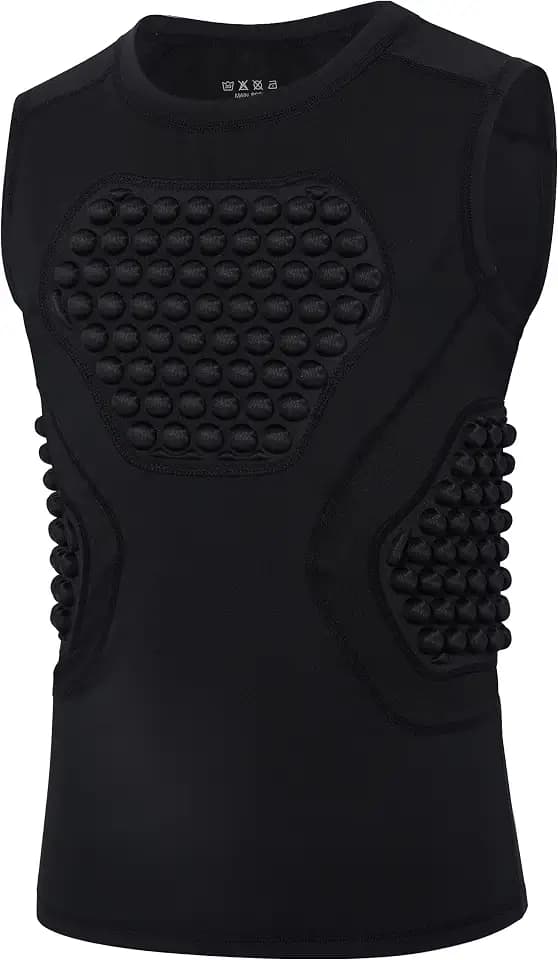 Youth Football Baseball Chest Protector Padded Compression Shirt