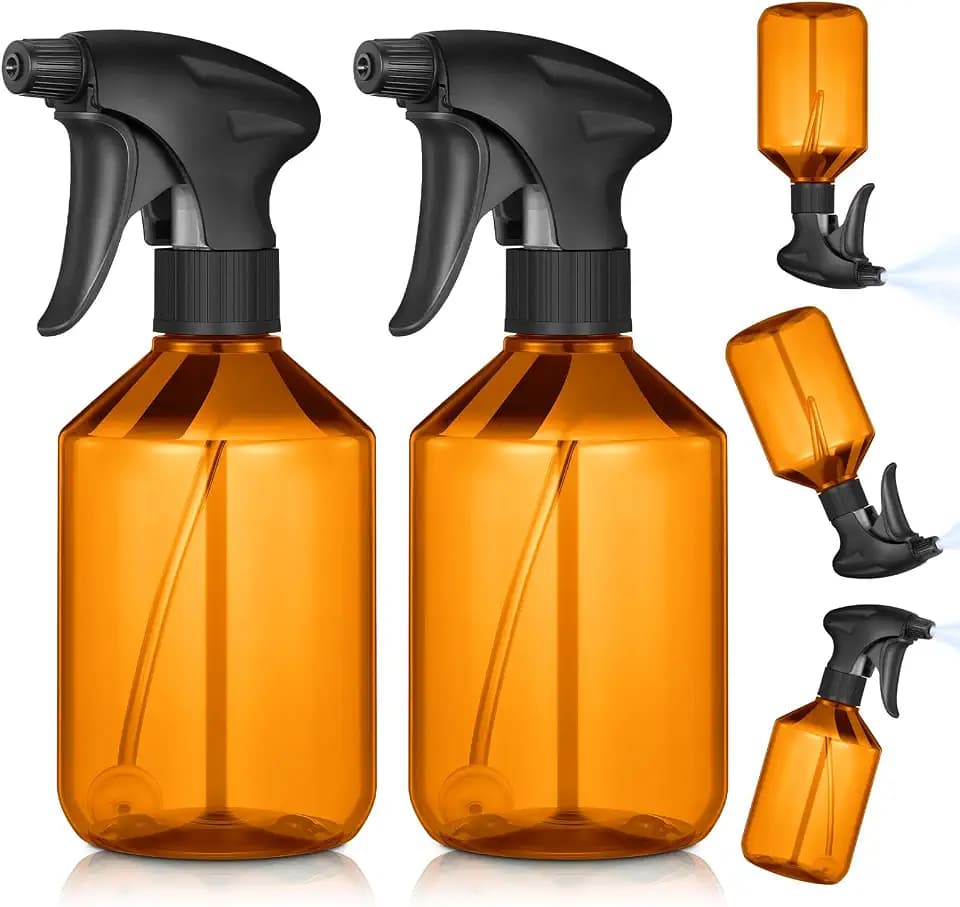 Baderke 16 oz Spray Bottles, 360 Upside Down for Cleaning, Brown