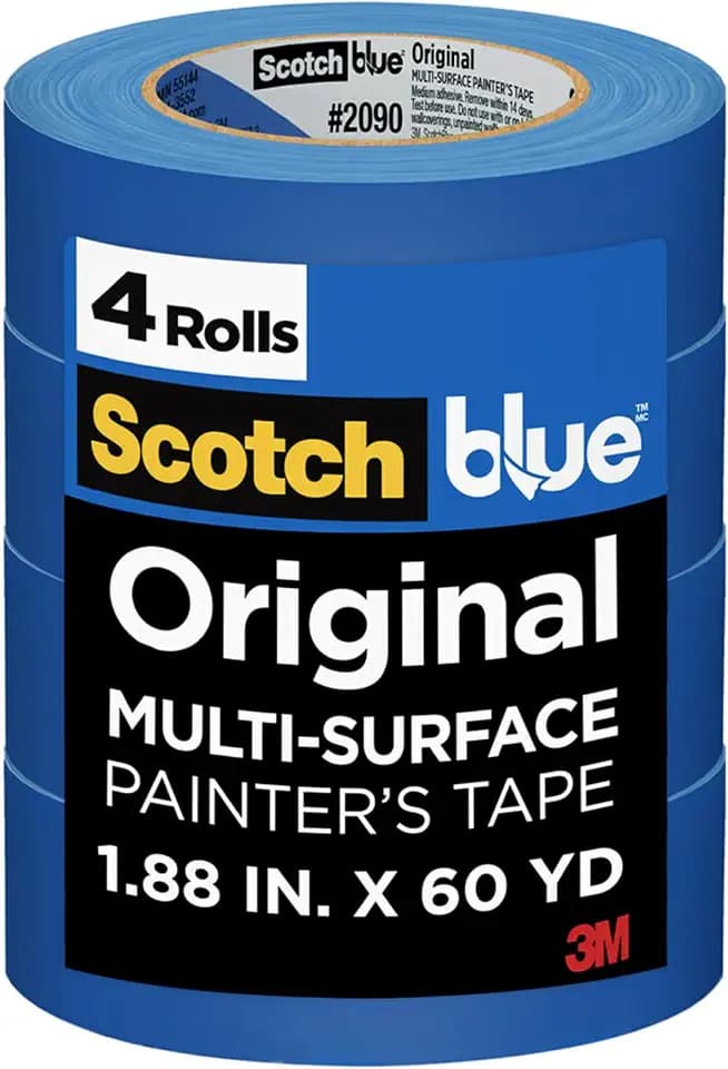 ScotchBlue Original Multi-Surface Painter's Tape 2 Inch Wide, 4 Rolls