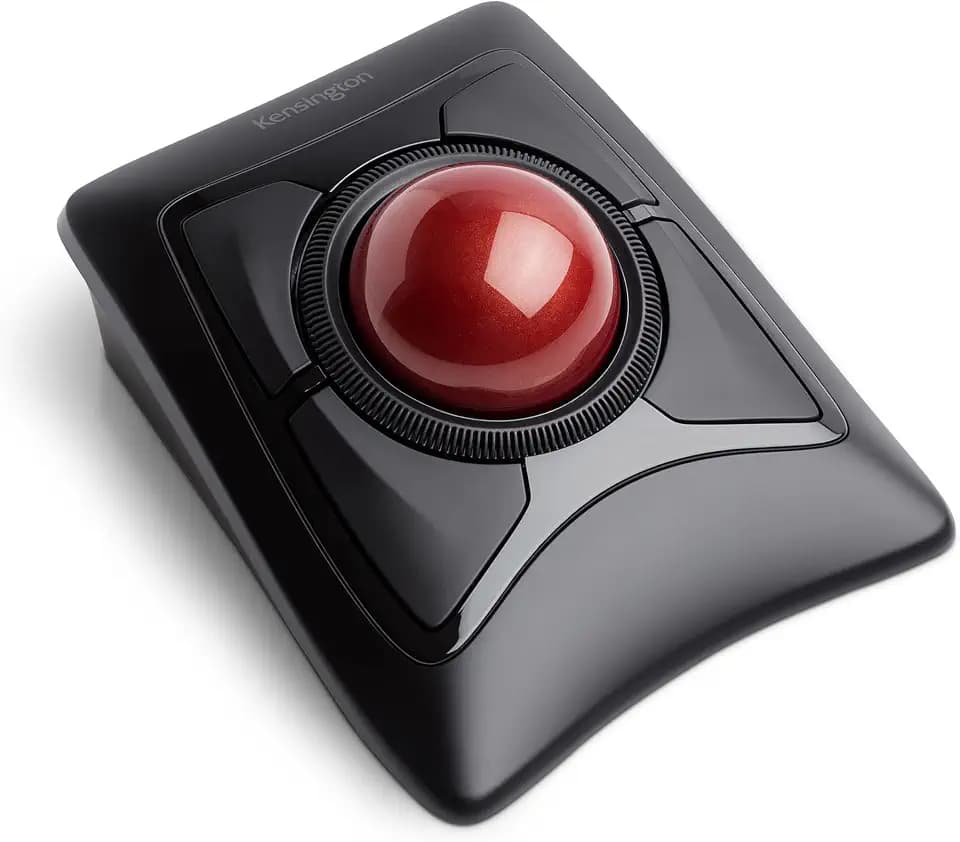 Kensington Expert Mouse, Kabellose Computermaus mit Trackball, Verbindung über Bluetooth 4.0LE oder USB-Nano-Empfänger mit Windows & macOS, Optimal fürs Home Office, schwarz, K72359WW, 55mm Trackball
