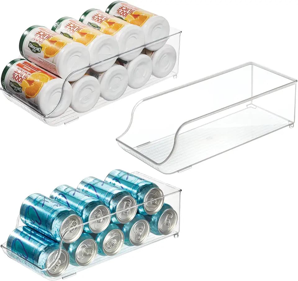 iDesign Soda Can Dispenser, Set of 3, Clear
