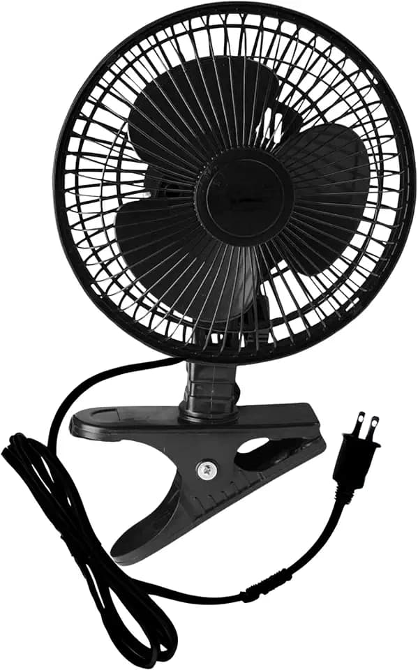 JOEY'Z 6 INCH - 2 Speed - Adjustable Tilt, Clip-On-Fan - Black
