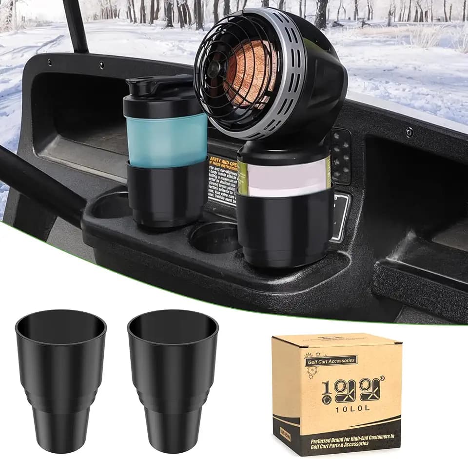 10L0L 2 Pack Golf Cart Cup Holder for Portable Propane Heater Cylinder