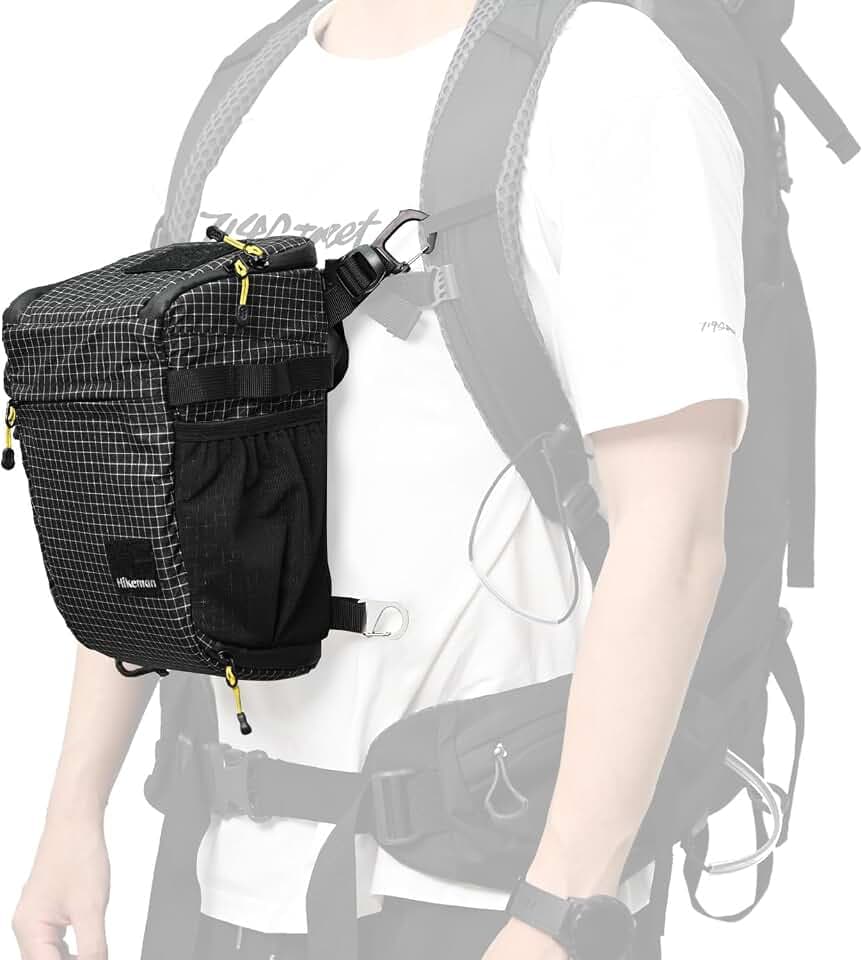 HIKEMAN Schultertasche Tasche für Kamera - wasserdichte Stoßfeste Kameratasche,Abnehmbarer Gurt für den Täglichen Gebrauch,Outdoor-Aktivitäten,Reisen,Bergklettern(Schwarz)