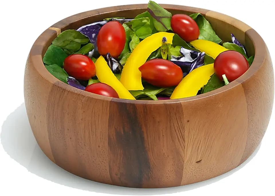 Woodard & Charles Acacia Wood Individual Salad & Snack Bowl, 6.5" x 2.5"