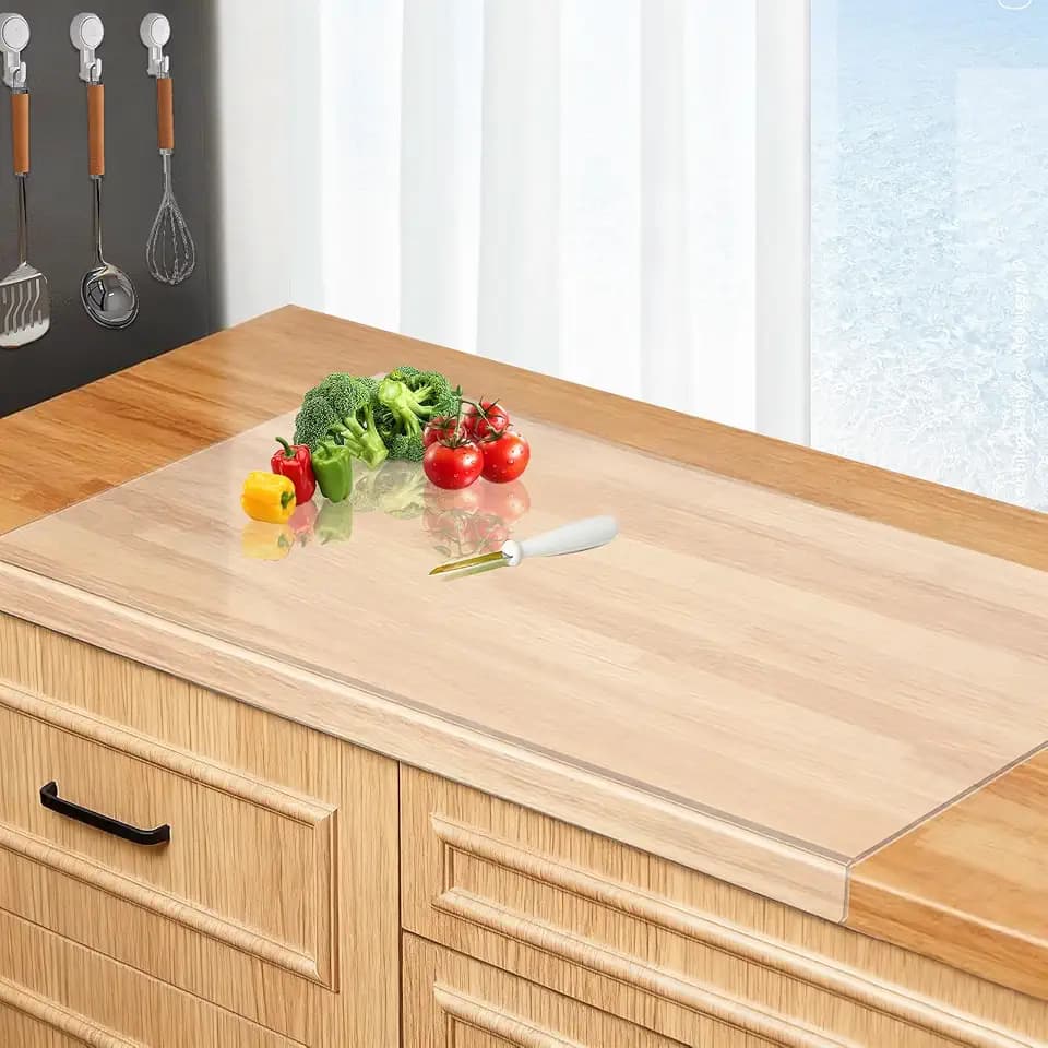 Large Acrylic Cutting Board with Counter Lip, 30 x 20 Inch
