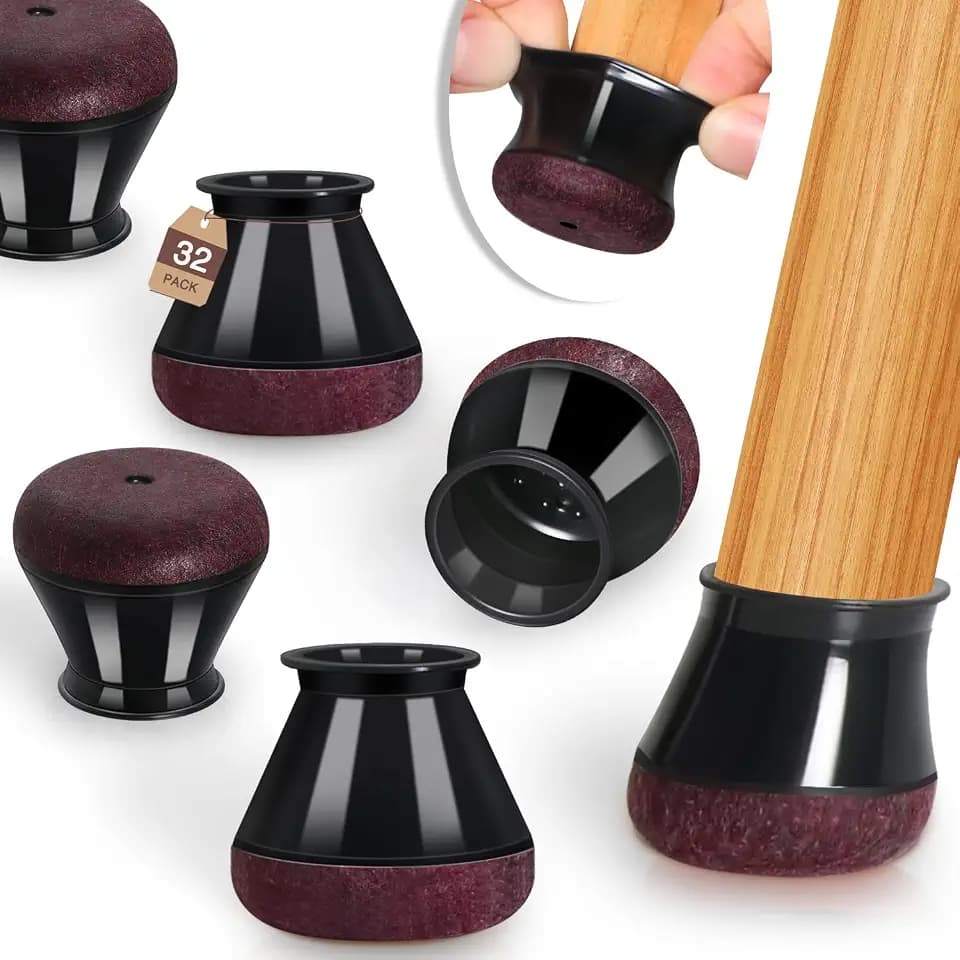 YOZON Chair Leg Floor Protectors Silicone Caps Felt Strengthen Bottom