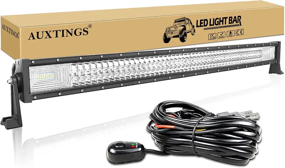 AUXTINGS 42 inch 540W Dreireihige LED LICHTLEISTE Spot Fahren Nebelscheinwerfer Flutlicht Spotlight 6000K Wasserdicht IP67 Arbeitslicht 12V 24V