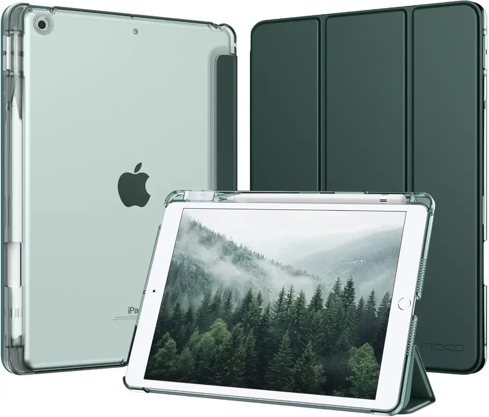 MoKo Leicht Hülle für iPad 9./8./7. Generation 10,2 Zoll mit Stifthalter