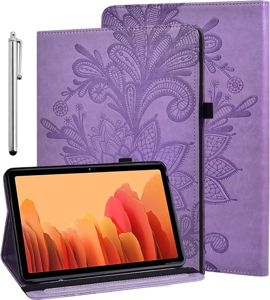 Hülle für Samsung Galaxy Tab A9 SM-X115 2023 mit Stylus Stift - Ultra Dünn Stifthalter Flip Cover PU Leder Cover Case Schutzhülle für Samsung Tab A9 Tablet Hülle (Lila)