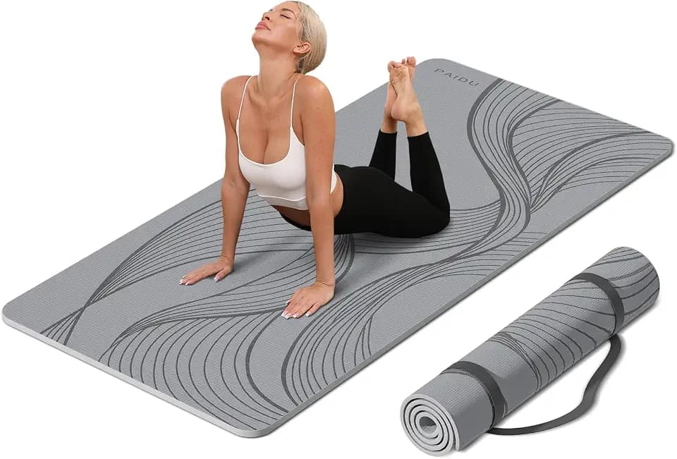 PAIDU Large Yoga Mat 72"x36"x10mm Non-Slip Exercise Mat for Home Gym Studio