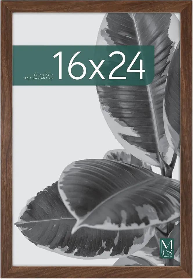 MCS Studio Gallery Poster Frame, 16x24, Walnut Woodgrain