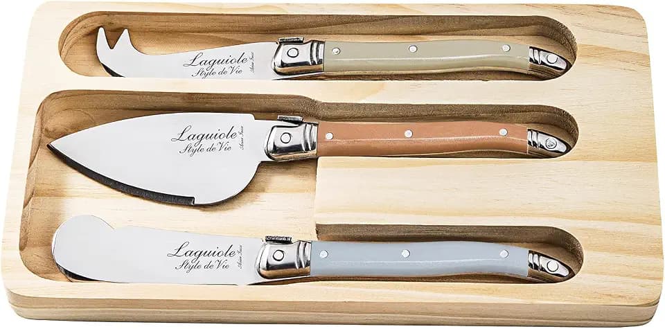 Laguiole Style de Vie Cheese Knife Set Premium Line - 3 pcs, Treasure