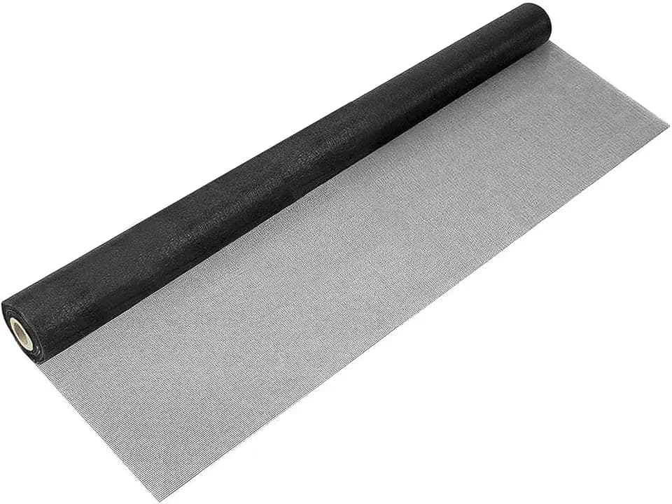 NeatiEase Window Screen Roll, 84"x100' Adjustable Flexible Fiberglass Screen Door Mesh - DIY Replacement Kit for Patio Porch Door Windows and Sliding Screen Doors(Black)