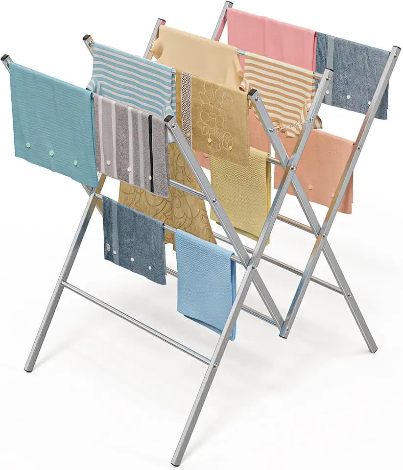 Whitmor Oversized Metal Drying Rack, Large Foldable Laundry Drying Rack