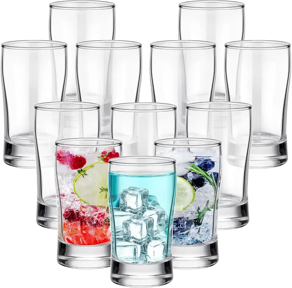 Bokon 12 Pcs Beer Flight Glasses, Small Clear Tasting Cup for Beer,5 oz
