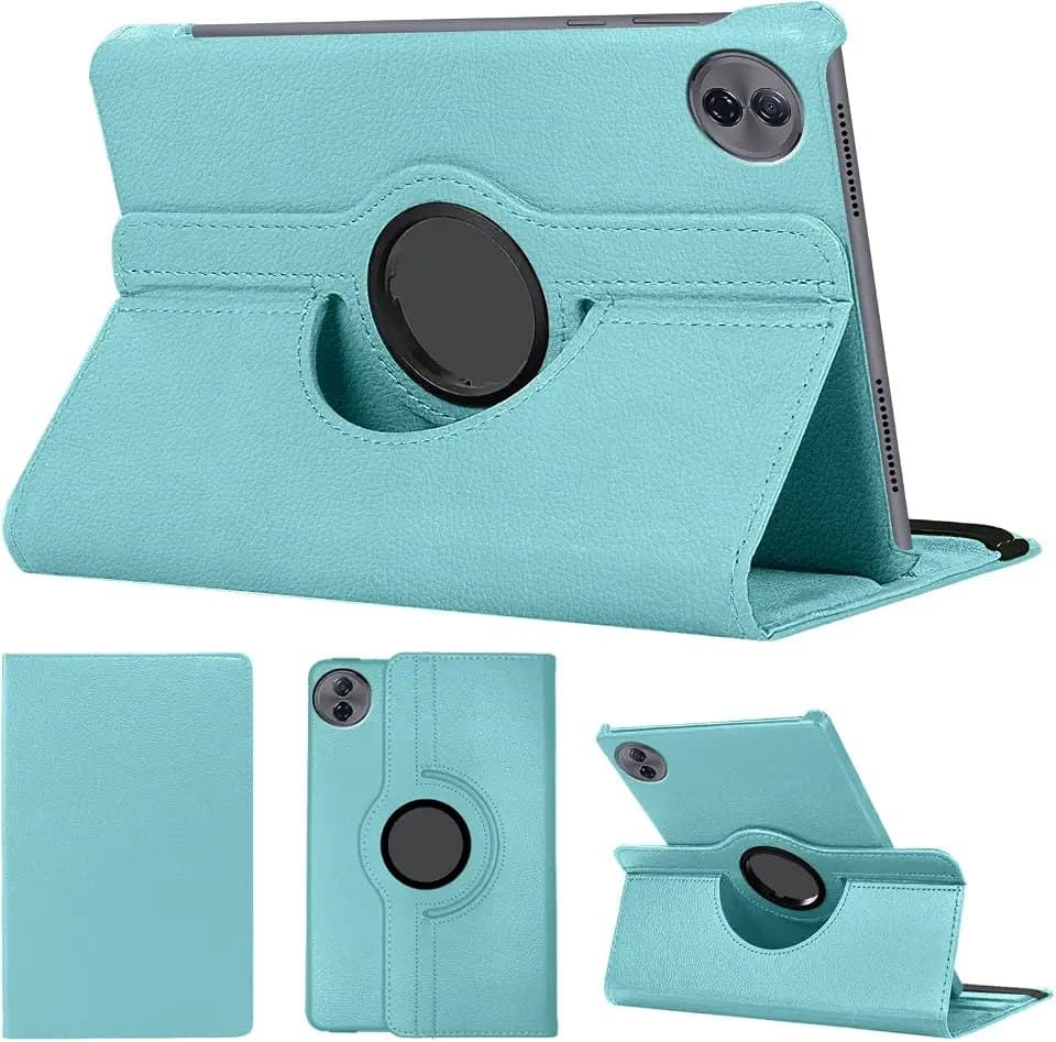 SWEIMEN Hülle Kompatibel mit Honor Pad 10 12.1" Tablette, PU Lederhülle 360° Drehbar Multi-Winkel Schutz Ständer Schutzhülle