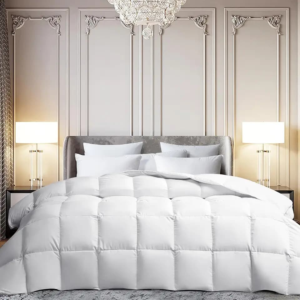 Martha Stewart White Goose Feather Down Fiber Duvet Insert King Size