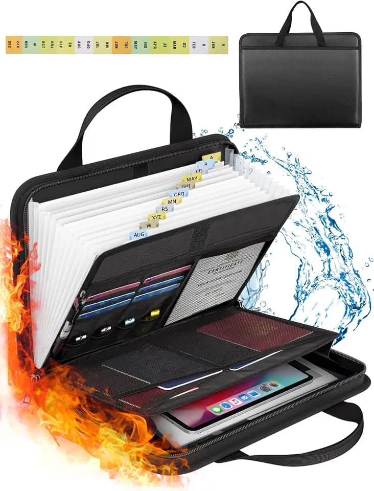 onvvippiv Important Document Organizer Folio Accordion File Organizer